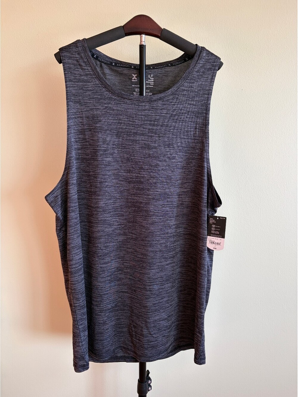 NWT Xersion Men’s Large Tall EverAir Sleeveless Athletic Tank Top Black
